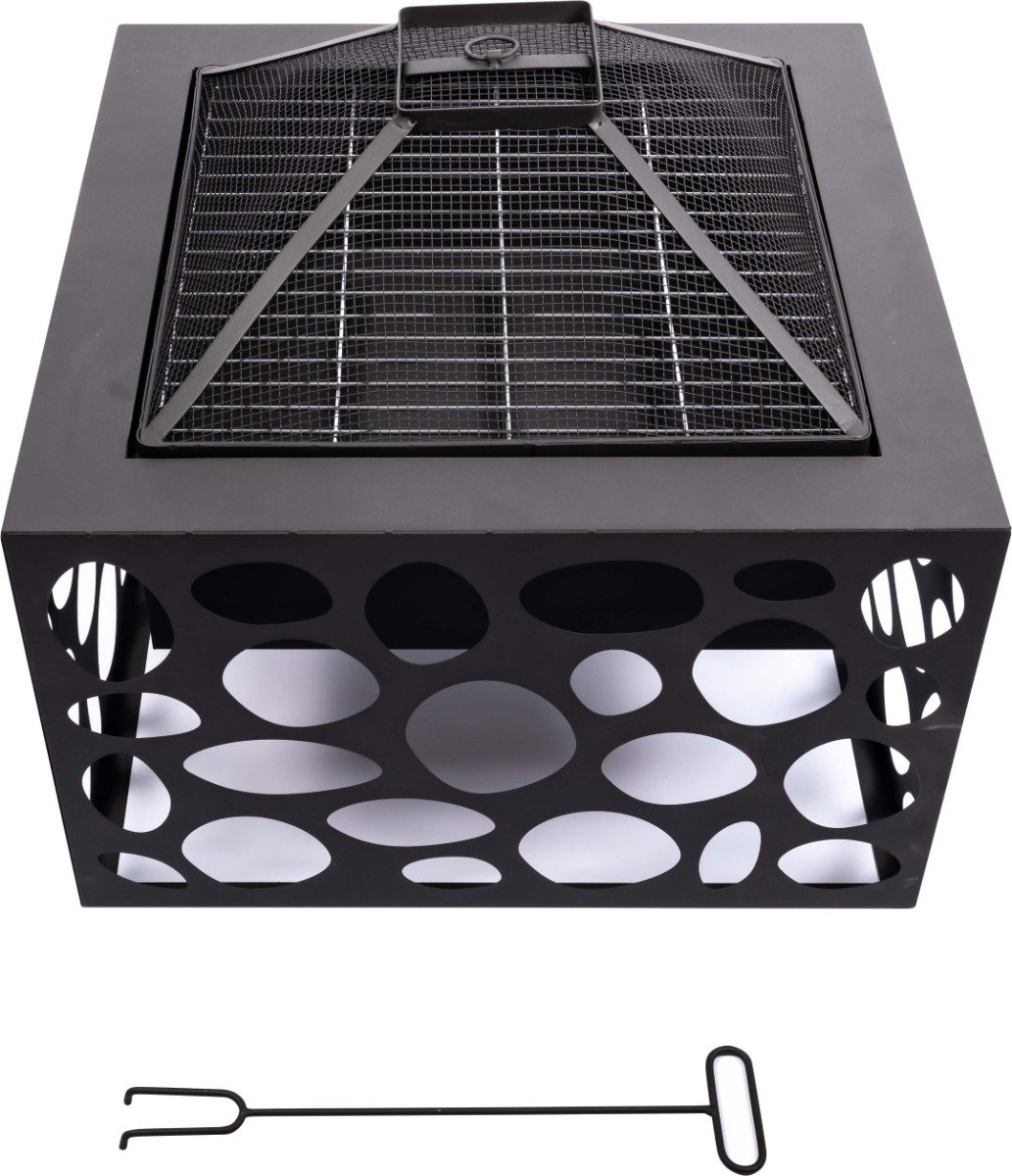RedFire Mikor Fire Bowl with Grill Grate - Ø 55 cm - Black