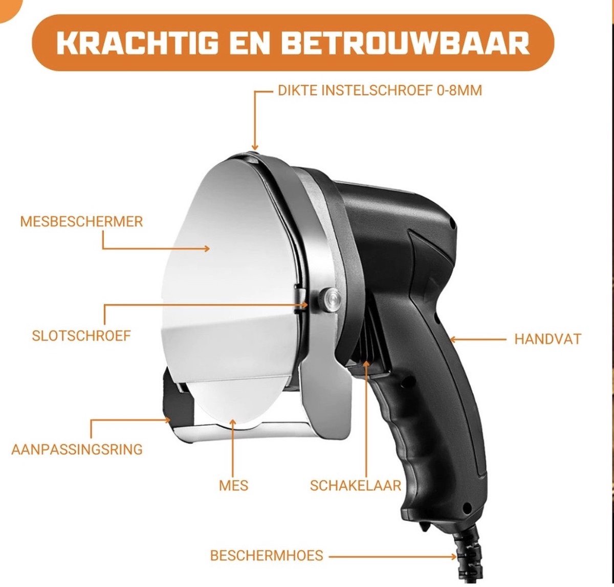 Elektrisch Doner-mes Gyro-mes Doner-mes Kebab-mes, 80 W Kebab-snijder Elektrisch Mes Gyro-mes Elektrisch Doner-mes Elektrische Commerciële Kebab-snijmachine,Corded