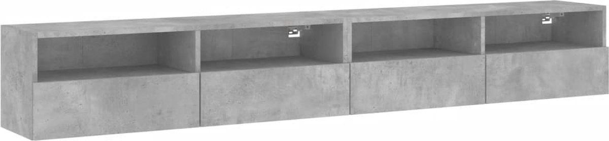 vidaXL - Tv-wandmeubels - 2 - st - 100x30x30 - cm - bewerkt - hout - betongrijs