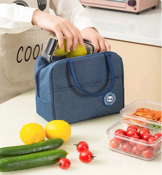 Sac isotherme déjeuner - lunch bag adultes - enfants - lunch box - sac pique-nique - sac isotherme - coolbag - étanche - lunch bag - sac isotherme - Zwart