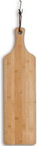 Bamboe houten snijplank/serveerplank met handvat 57 x 16 cm - Snijplanken - Serveerplanken van bamboehout