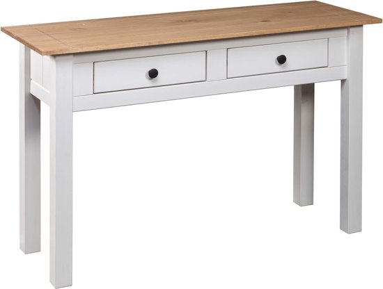 Wandtafel Panama Range 110x40x72 cm massief grenenhout wit kopen