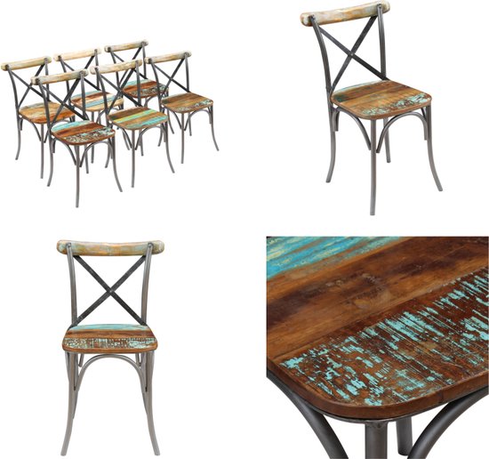 Houten Keukenstoel met 2 Stuks Eiken Gekleurde Structuur