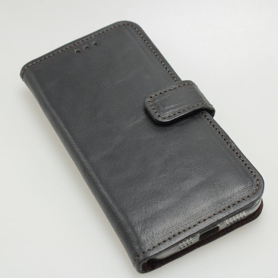 Made-NL Handgemaakte ( Samsung Galaxy S22 Ultra ) book case zwart soepel leer hoesje