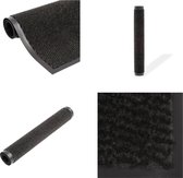 Droogloopmat rechthoekig getuft 120x180 cm zwart - Deurmat - Deurmatten - Droogloopmat - Droogloopmatten