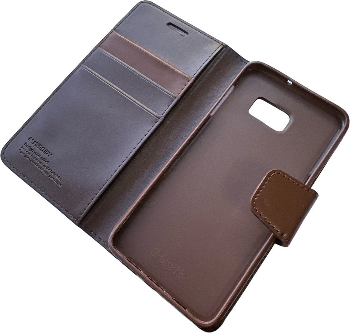 Portemonnee Book Case Hoesje Geschikt voor: Samsung Galaxy S6 Edge - Bruin