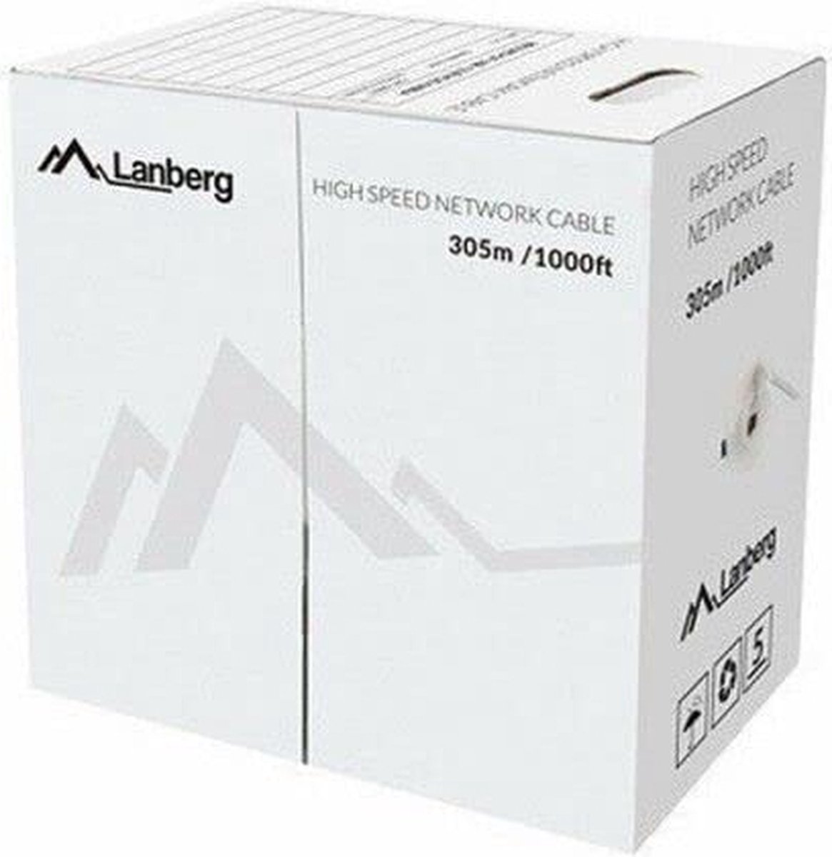 Lanberg LCU5-12CU-0305-Y netwerkkabel Geel 305 m Cat5e U/UTP (UTP)