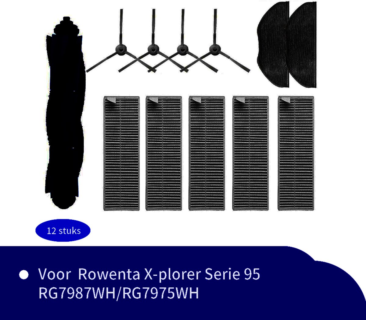 Replacements® onderdelen set geschikt voor Rowenta X-Plorer 95-Series - 12-delig