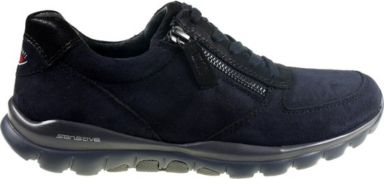 Gabor rollingsoft sensitive 76.968.26 - dames rollende wandelsneaker - blauw - (EU) (UK)