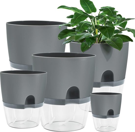 Pot De Fleurs Transparent Avec Soucoupe Pour Orchidées Et Cactus - Trous D'Aération, Matériau ABS - 4