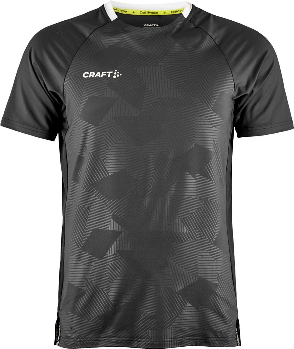 Craft Premier Solid Shirt Korte Mouw Heren - Asfalt | Maat: XXL
