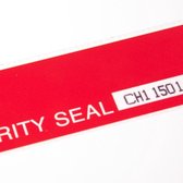 Veiligheidslabel 48x150 mm Total Transfer rood
