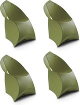 Flux Chair Junior opvouwbare design kinderstoel groen (4 stuks)