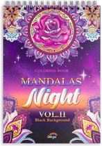 Colorya Mandala Night Edition Vol.II - A4 - Kleurboek voor Volwassenen - Anti Stress Zen Kleurplaten Mandala's - Kleurboek - Bezieling voor Volwassenen