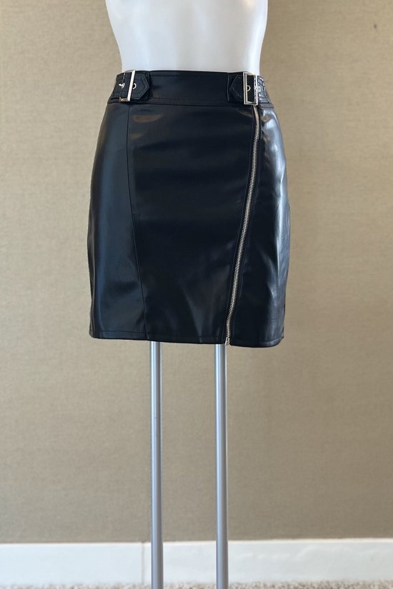 Quorra | PU Leather Skirt, Zwart, Maat M