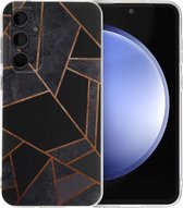 iMoshion Hoesje Geschikt voor Samsung Galaxy S23 FE Hoesje Siliconen - iMoshion Design hoesje - Meerkleurig / Black Graphic