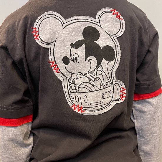Mickey Mouse longsleeve Bruin/Grijs-Maat 116