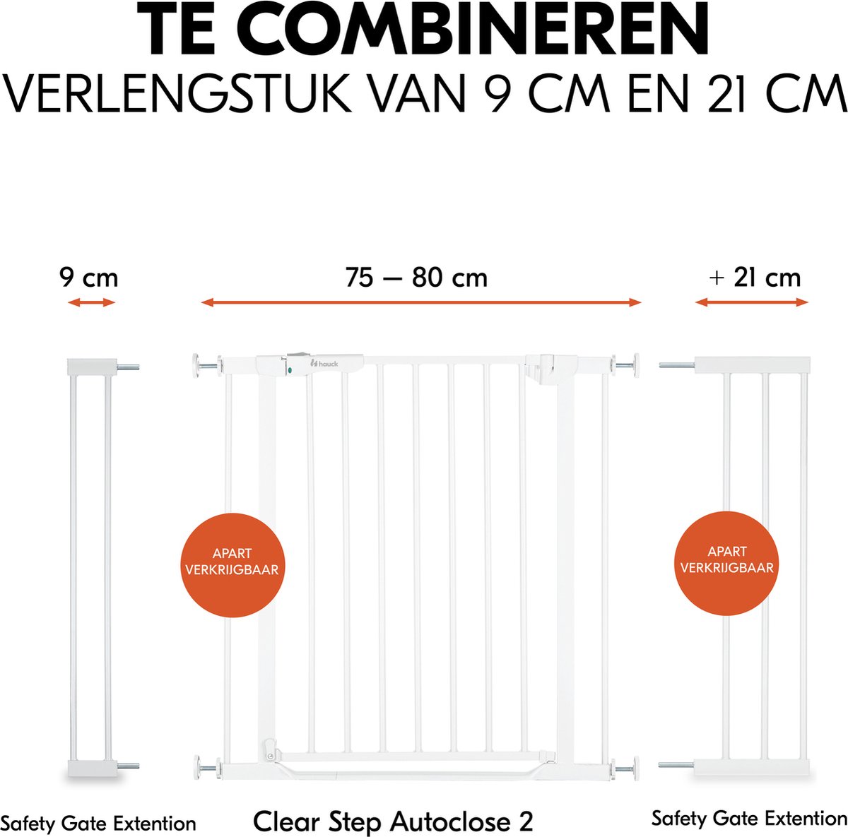 Hauck Safety Gate verlengstuk traphekje - 9 cm - Wit – foto 3
