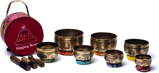 Set Boeddha Ogen Klankschalen met Tas