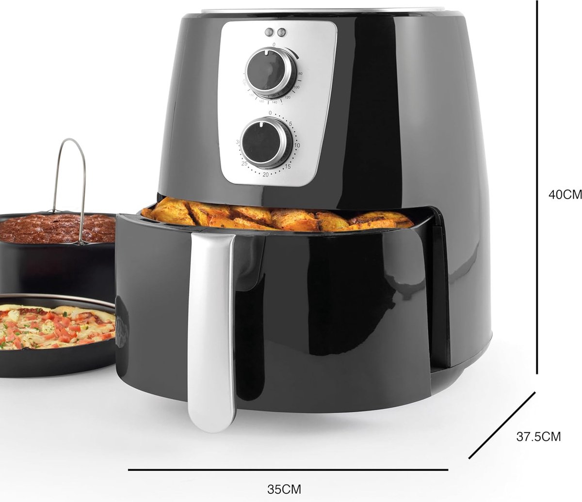 KitchenBrothers Airfryer - Hot Air Fryer - LED écran tactile - Incl. Panier  à Frire 