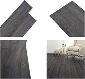 vidaXL Vloerplanken niet-zelfklevend 5-26 m² 2 mm PVC zwart en wit - Vloerplank - Vloerplanken - Vloerbedekking - Vloer