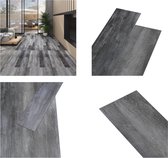 vidaXL Vloerplanken zelfklevend 5-02 m² 2 mm PVC glanzend grijs - Vloerplank - Vloerplanken - Vloertegel - Vloertegels