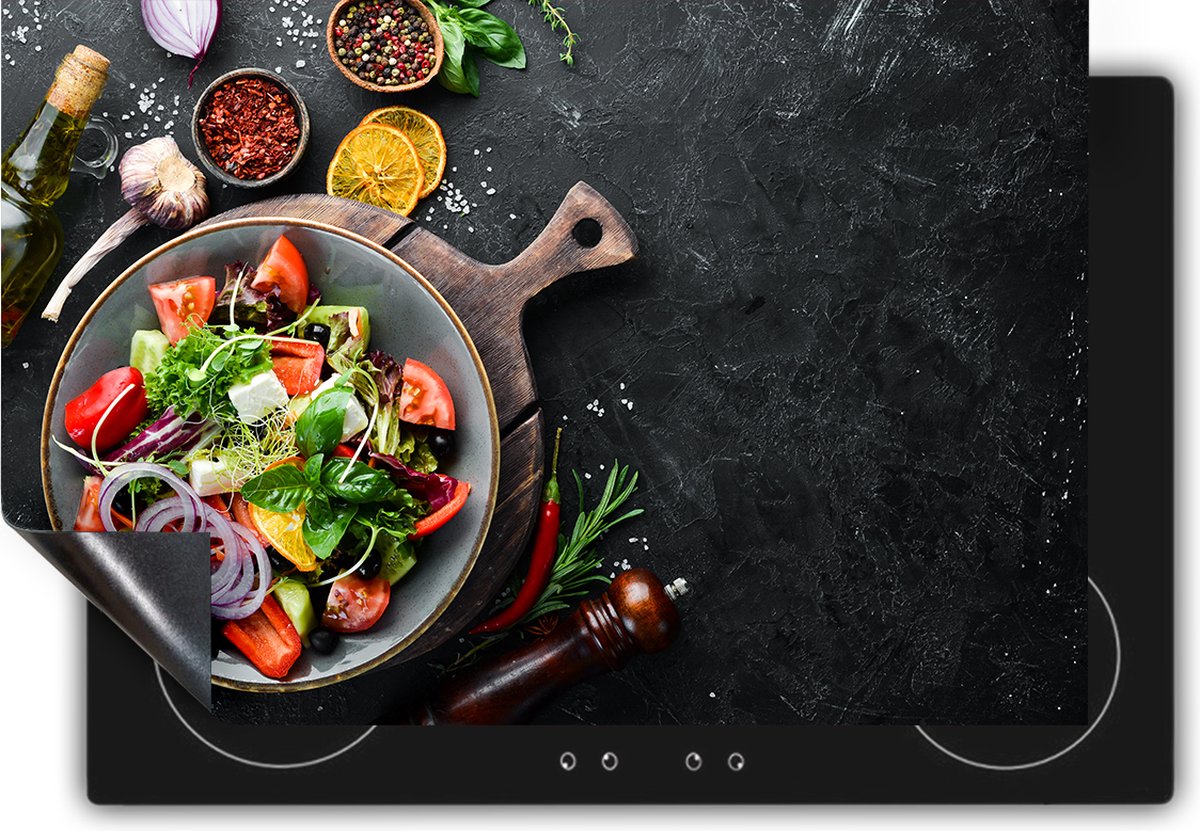 Chefcare Inductie Beschermer Salade met Groentes - 80x55 cm - Afdekplaat Inductie - Kookplaat Beschermer - Inductie Mat