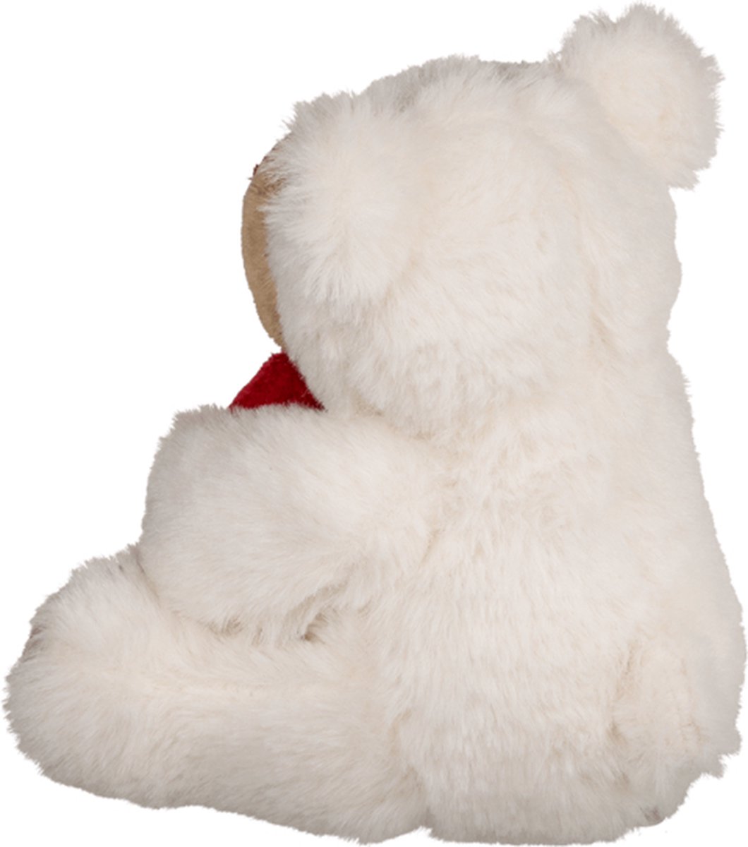 Pluche knuffelbeertje met rood hartje - 15 cm - Valentijnsdag decoratie/cadeau - Liefde — afbeelding 6