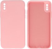 Fashion Backcover Telefoonhoesje - Color Hoesje - Geschikt voor iPhone X - Xs - Roze