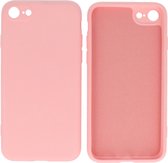 Hoesje Geschikt voor de iPhone SE 2020 & iPhone 8 & iPhone 7 - Fashion Color Backcover Telefoonhoesje - Roze