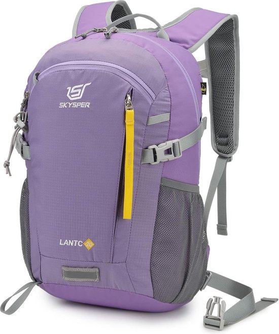 LANTC 20 Sac à dos de randonnée 20 L Petit sac à dos léger avec système de ventilation dorsale Respirant 3D Air Mesh Polyester Camping Sac à dos de randonnée en Plein air