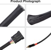 6M-16 mm kabelslang, zelfsluitende kabelbescherming, 1,3 m krimpkous, voor oplaadkabel, fiets en auto (13 mm)