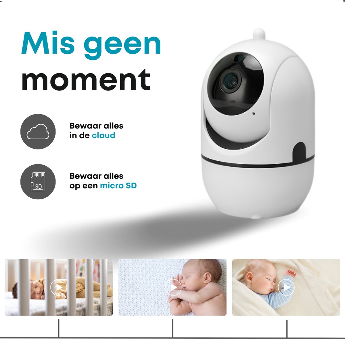 HappyLEDS Babyfoon met Camera en App thumbnail 3