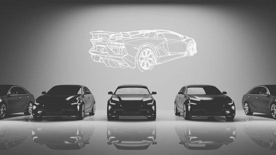 Aventador SVJ Roadster Angle - Silhouette - Metaalkunst - Wit - 120cm - Auto Decoratie - Muur Decoratie- Man Cave - Cadeau voor man- Inclusief ophangsysteem