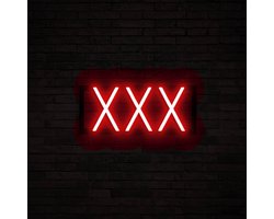 XXX - Lichtreclame Neon LED bord verlicht | SpellBrite | 36,73 x 16 cm | 6 Dimstanden & 8 Lichtanimaties | Reclamebord neon verlichting