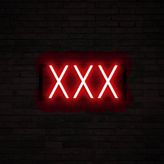XXX - Lichtreclame Neon LED bord verlicht | SpellBrite | 36,73 x 16 cm | 6 Dimstanden & 8 Lichtanimaties | Reclamebord neon verlichting