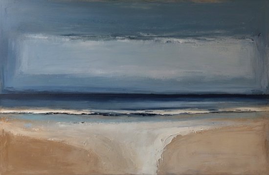 Affiche abstraction plage - Décoration murale minimalisme - Affiche plage - Décoration murale rurale - Affiche salon - Décoration murale salon - 90 x 60 cm