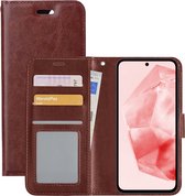 Hoes Geschikt voor Samsung A35 Hoesje Book Case Hoes Flip Cover Wallet Bookcase - Bruin