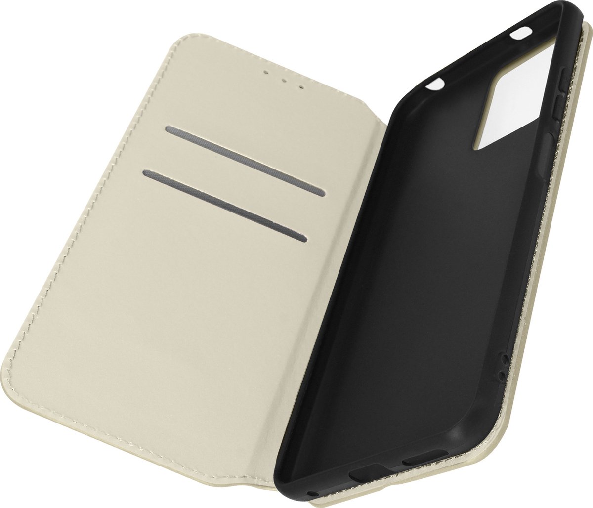 Hoes geschikt voor Xiaomi Redmi Note 12 4G klep portefeuille Videosteun goud