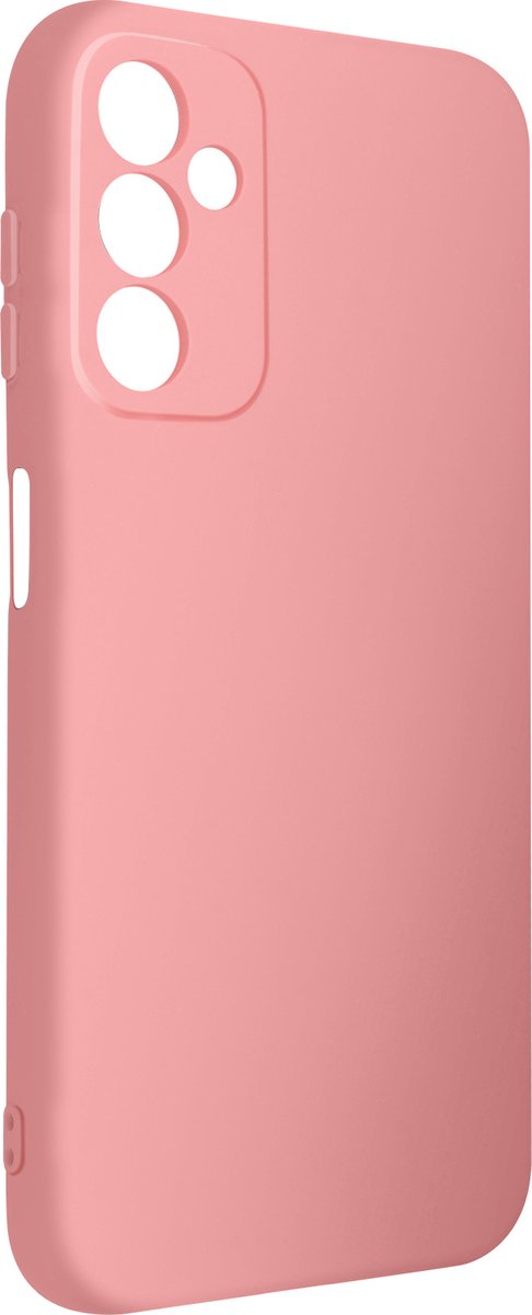 Geschikt voor Samsung Galaxy A14 4G en 5G siliconen hoesje semi-rigide Soft-touch Roze