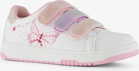 Blue Box meisjes sneakers wit/roze - Uitneembare zool