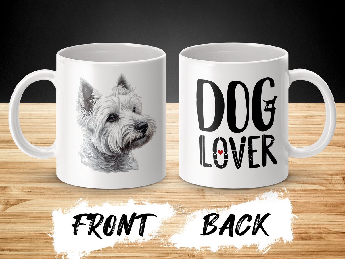 Mok West Highland Dog / hond - dog lover