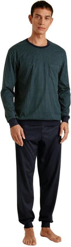 Calida Relax Imprint Pyjama lange broek - 536 Blue - maat M (M) - Heren Volwassenen - 100% katoen- 43488-536-M