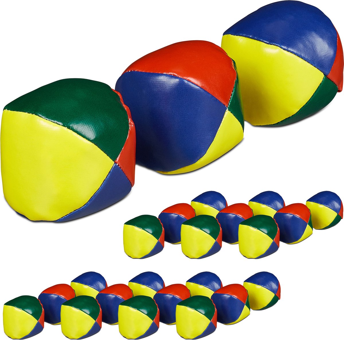 Jongleerballen - set van 24 - Ø 6,5 cm - beginners - volwassenen