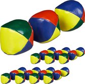 Relaxdays jongleerballen - set van 24 - Ø 6,5 cm - jongleer set - met zand - beginners