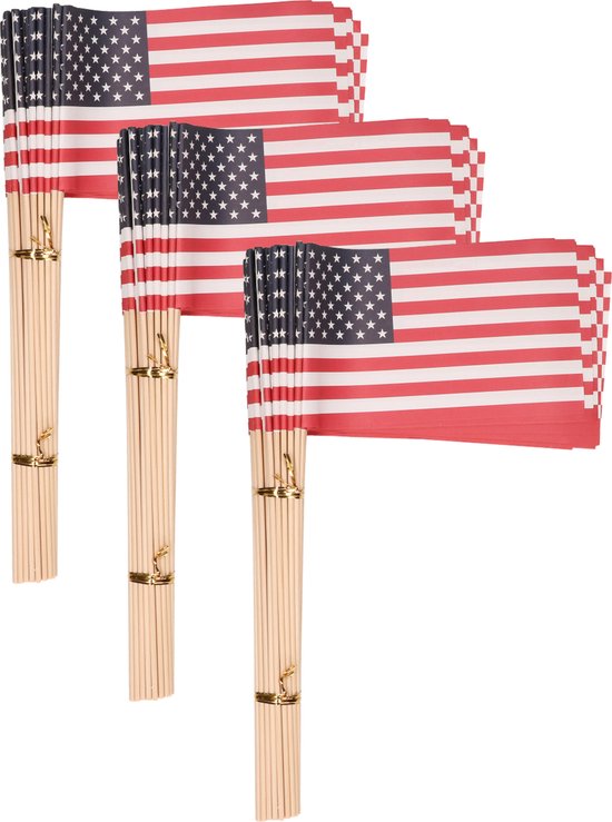 Zwaaivlaggetjes - Amerikaanse vlag - 150 stuks - Amerika - 4th of July - USA
