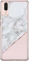 Casimoda® hoesje - Geschikt voor Huawei P20 - Marmer Roze - Siliconen/TPU - Soft Case - Roze - Marmer