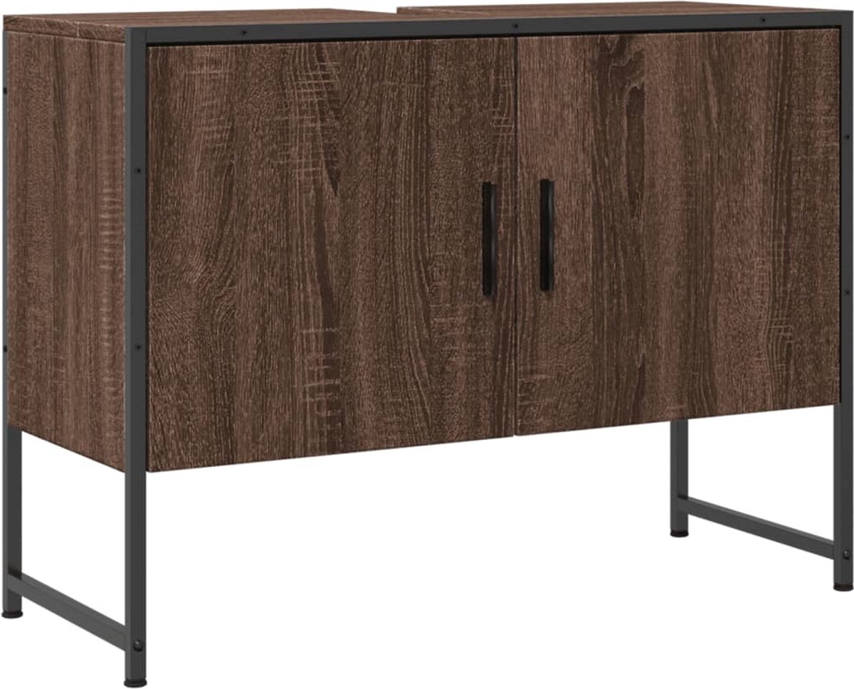 vidaXL Wastafelkast 60x35x60 cm bewerkt hout sonoma eikenkleurig