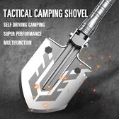 TacticalXplorer® Militaire Multifunctionele Schop - Inclusief 8 Accessoires - Voorbereid op Alles, Overal