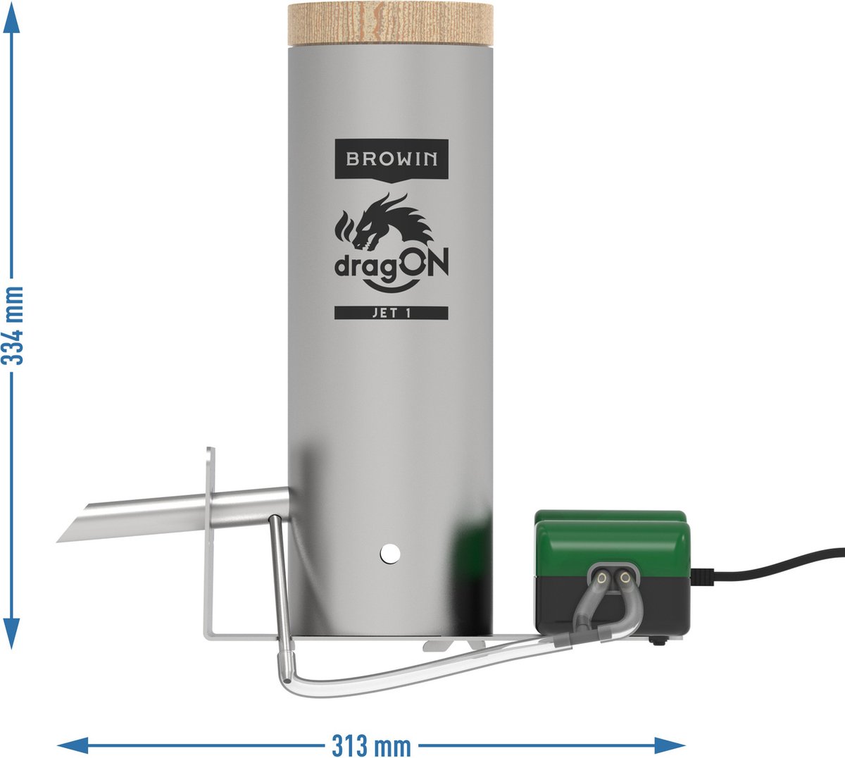 Dragon rookgenerator incl.luchtpomp set voor rookovens rookkasten en BBQ rook generator